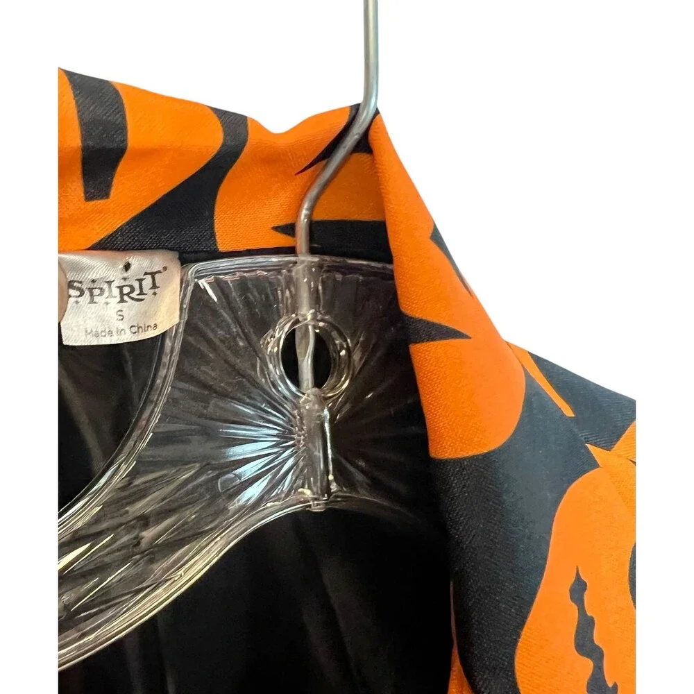 Spirit Halloween Men's Novelty Jack-o-Lantern Print Suit Size S Halloween Party